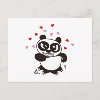 Angry Face Panda 32 Postkarte