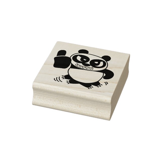 Angry Face Panda gibt LIKE Gummistempel (Stempel)