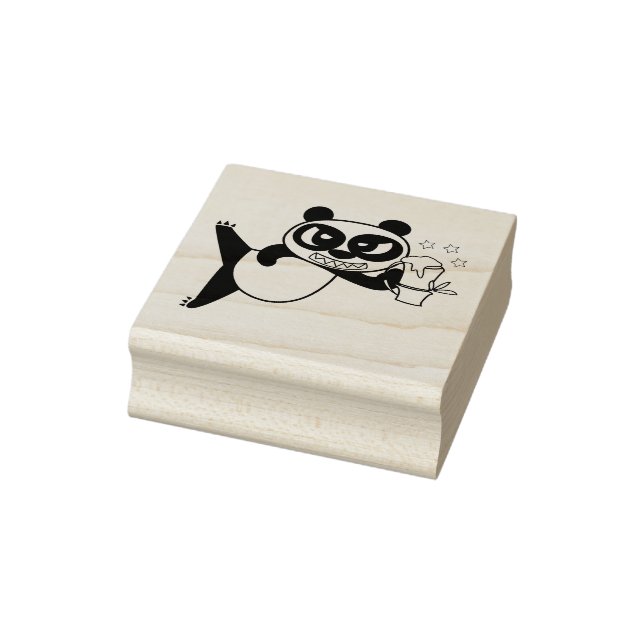 Angry Face Panda jubeln Gummistempel (Stempel)