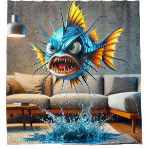 Angry Fish Duschvorhang