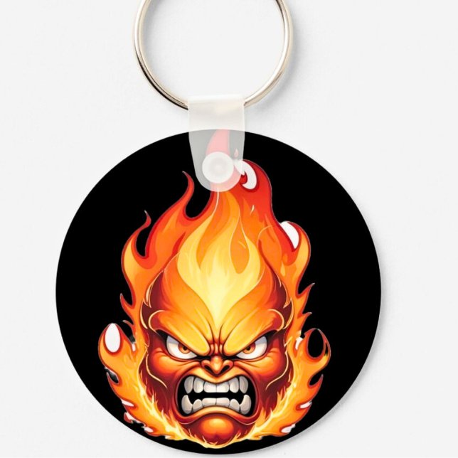 Angry Flame Fuuny Schlüsselanhänger (Von Creator hochgeladen)