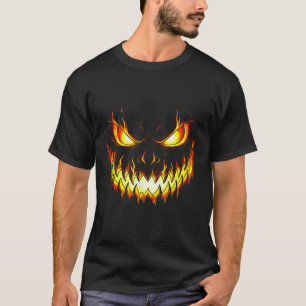 Angry Flame Pumpkin Halloween Kostüme Männer Fraue T-Shirt