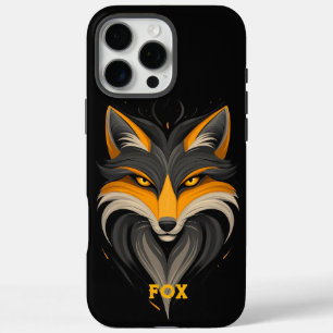 Angry Fox Black iPhone 16 Pro Max Hülle