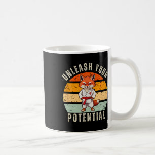 Angry Fox Japanischer Selbstverteidiger Karate Ret Kaffeetasse