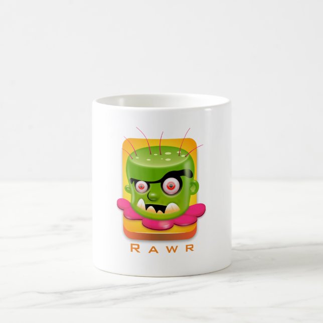 Angry Frankenstein Cartoon sagt Rwr Tasse (Mittel)