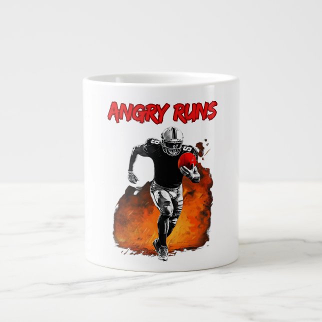 Angry führt gute morgendliche Fußball-Spezialität  Jumbo-Tasse (Vorderseite)