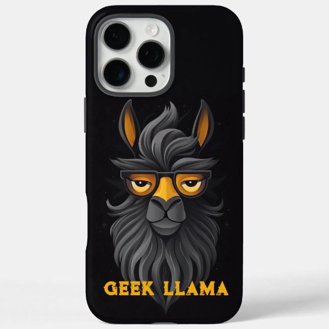 Angry Geek Llama Black Case-Mate iPhone Hülle (Rückseite)