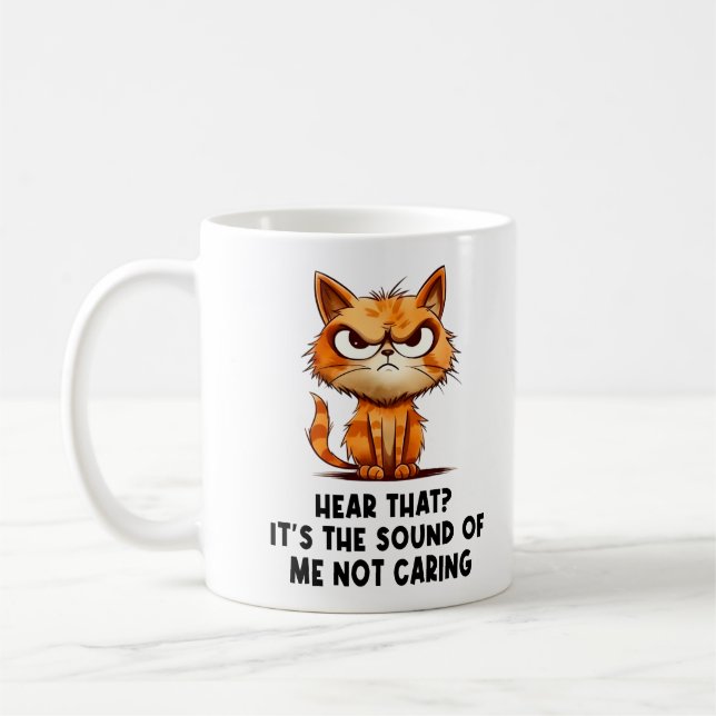 Angry gestresste Katze Funny Stress Meme für Katze Kaffeetasse (Links)