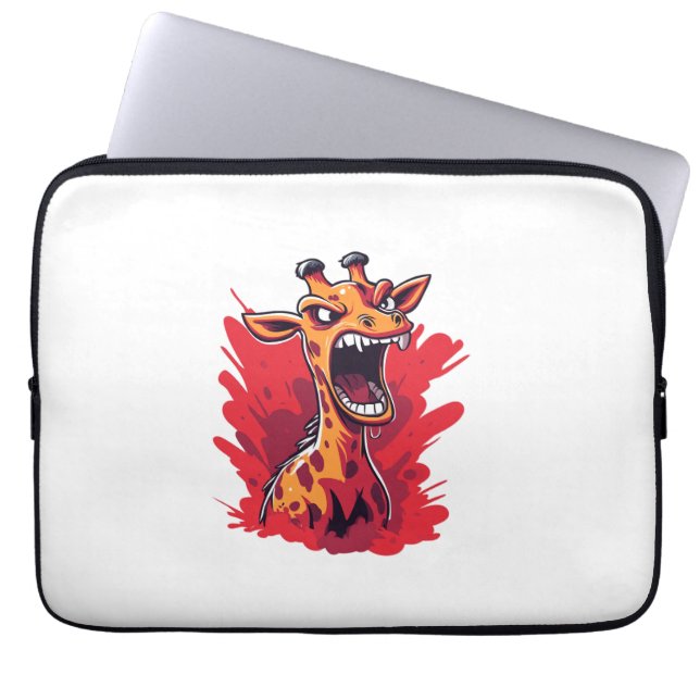 Angry Giraffe Graphic Funny Giraffe Kawaii Laptopschutzhülle (Vorderseite)
