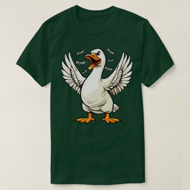 Angry Goose Honking You T-Shirt (Design vorne)