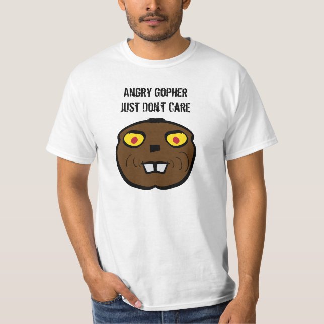 Angry Gopher kümmert sich einfach nicht um ein lus T-Shirt (Vorderseite)