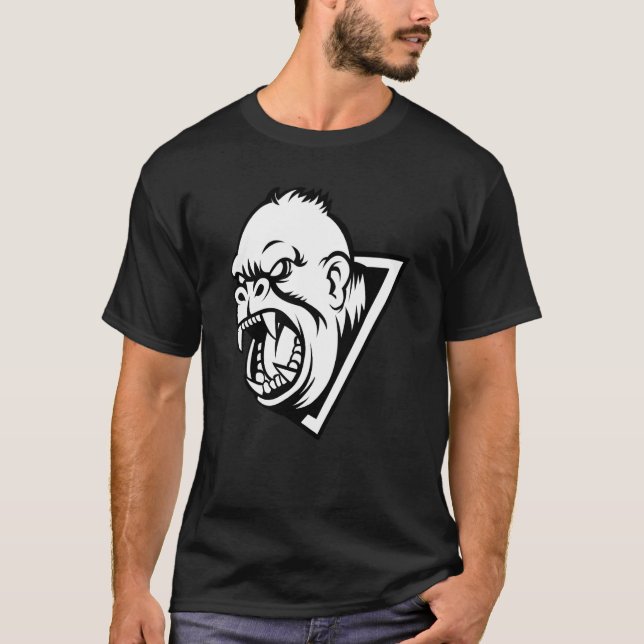 Angry Gorilla Face For Men Women Kids T-Shirt (Vorderseite)