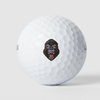 Angry Gorilla Head Golfball