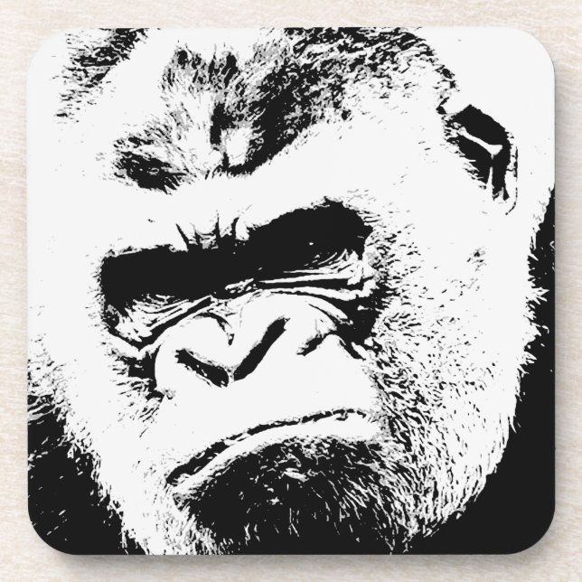 Angry Gorilla Untersetzer (Vorderseite)