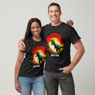 Angry Green Dinosaur bei Sunset T-Shirt