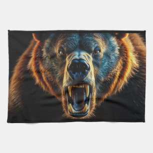 Angry Grizzly Bear Geschirrtuch