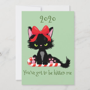 Angry Grumpy Cat 2020 Kitten Me Pun Feiertagskarte