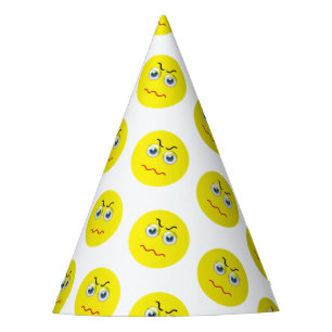 Angry Grumpy Mad Emoji Partyhütchen