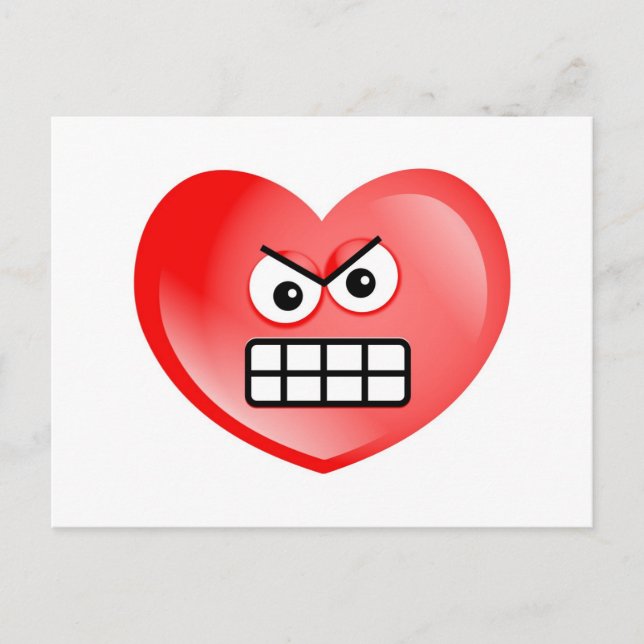 Angry Heart Postkarte (Vorderseite)