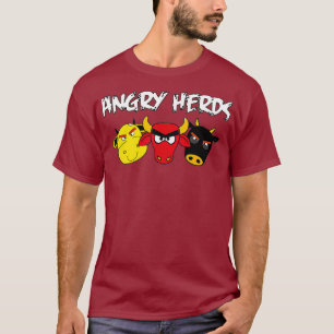 Angry Herds Funny Cow Bauer Rinderzucht anzeigen T-Shirt