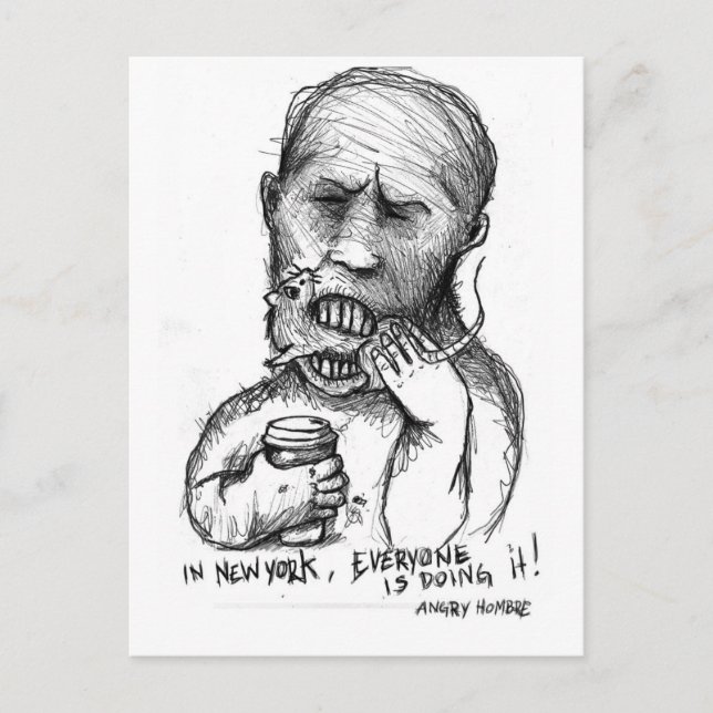 Angry Hombre: Ratten Postkarte (Vorderseite)