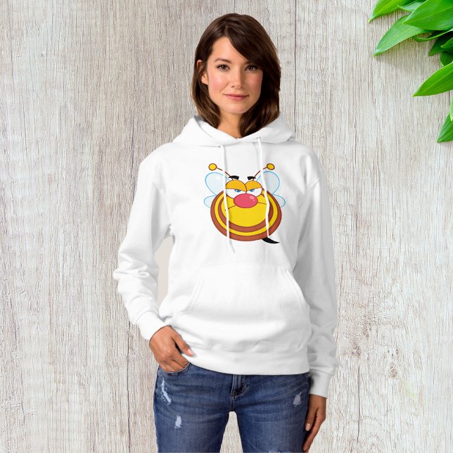 Angry Honey Bee Womens Hoodie (Von Creator hochgeladen)