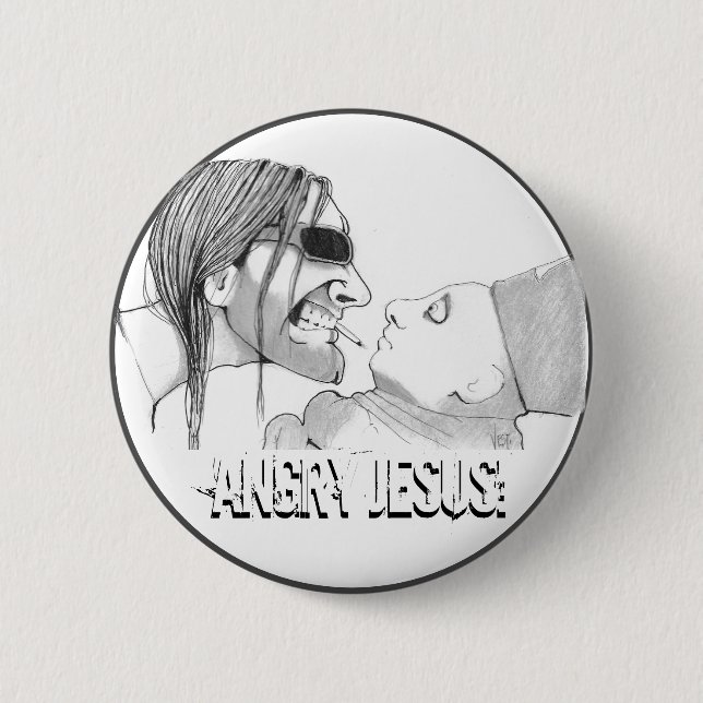 Angry jesus button (Vorderseite)