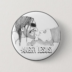 Angry jesus button
