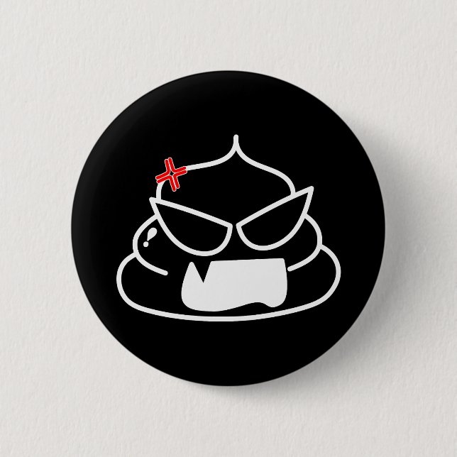 Angry Kack - Brootsch the PooPoo Button (Vorderseite)