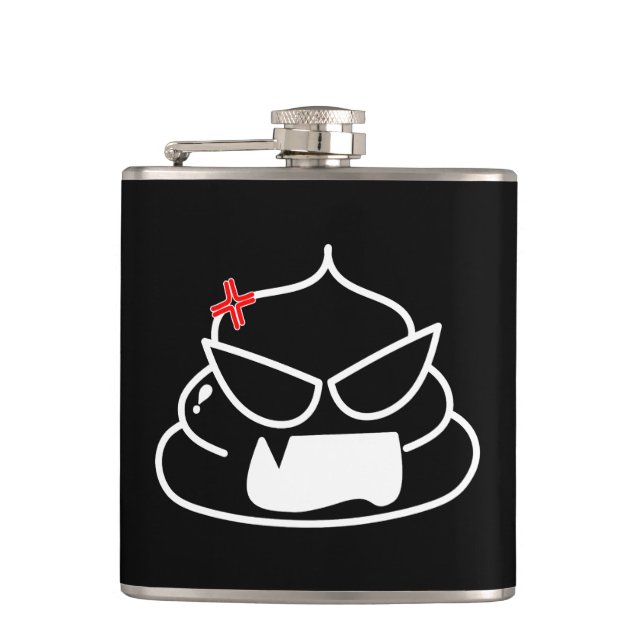 Angry Kack - Brootsch the PooPoo Flachmann (Vorderseite)