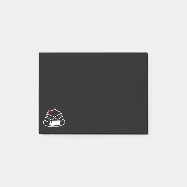 Angry Kack - Brootsch the PooPoo Post-it Klebezettel (Vorderseite)