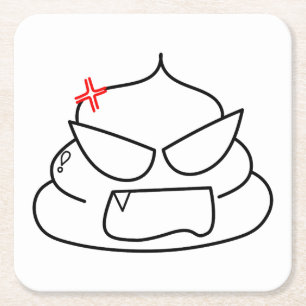 Angry Kack - Brootsch the PooPoo Rechteckiger Pappuntersetzer