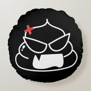 Angry Kack - Brootsch the PooPoo Rundes Kissen