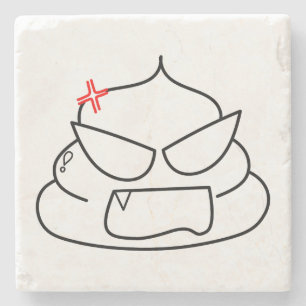 Angry Kack - Brootsch the PooPoo Steinuntersetzer
