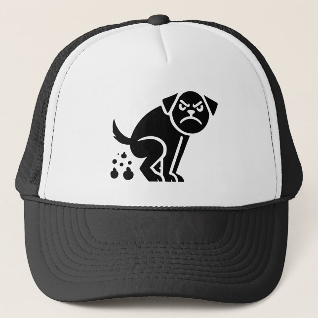 Angry Kackend Hund Truckerkappe (Vorderseite)