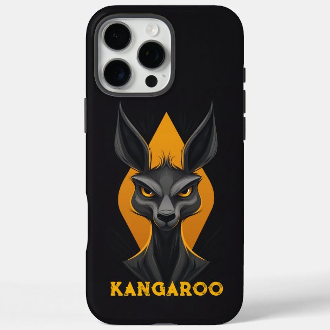 Angry Kangaroo Black Case-Mate iPhone Hülle (Rückseite)