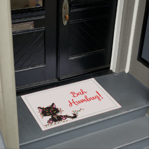 Angry Kitty Bah Humbug Urlaub Fußmatte