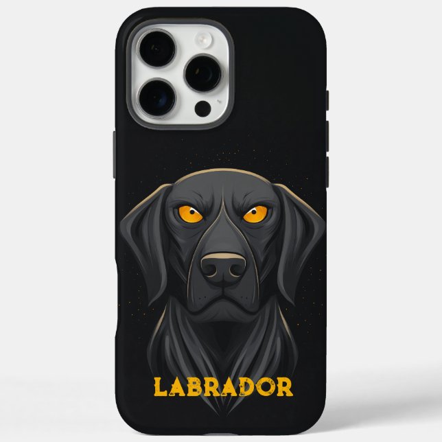 Angry Labrador Retriever Black Case-Mate iPhone Hülle (Rückseite)