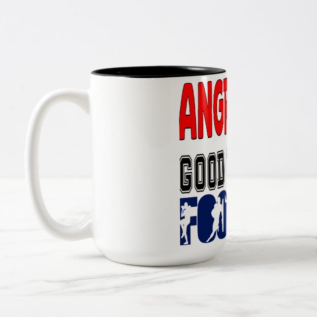 Angry läuft Good Morning Football Zweifarbige Tasse (Links)