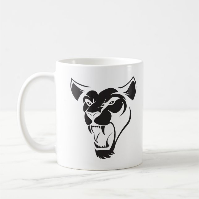 Angry Lion Face Kaffeetasse (Links)