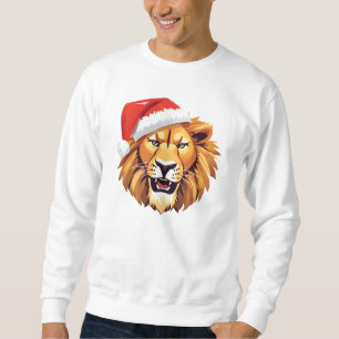 Angry Lion face Safari Weihnachtskostüm Sweatshirt