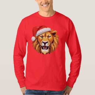Angry Lion face Safari Weihnachtskostüm T-Shirt