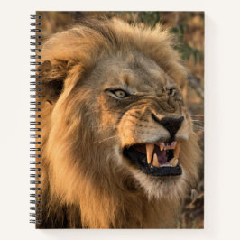 Angry Lion Personalize Name Notizbuch