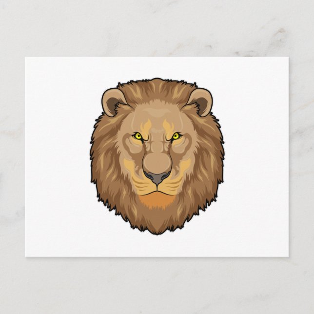 Angry Lion Postkarte (Vorderseite)