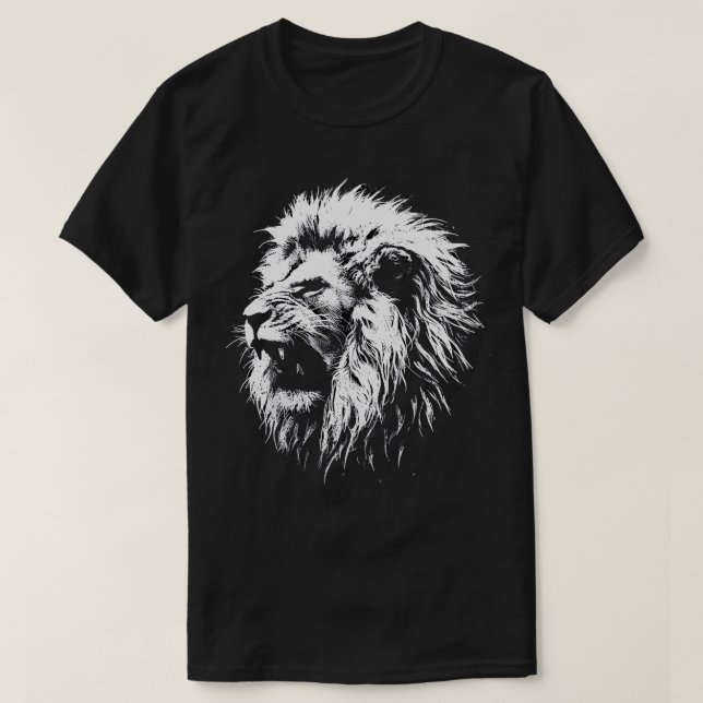 Angry Lion Roaring T-Shirt (Design vorne)