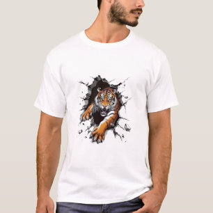 Angry Lion Strong Paw Testing Luxus T-Shirt