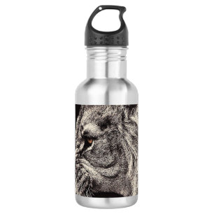 Angry Male Lion Edelstahlflasche