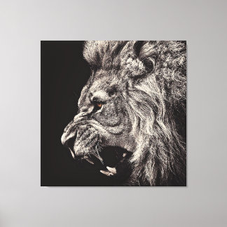 Angry Male Lion Leinwanddruck
