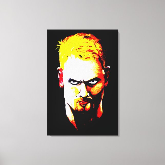 Angry Man Staring Farbe Leinwanddruck (Vorderseite)