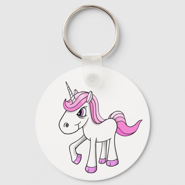 Angry Meany Unicorn Pony Key Chain Schlüsselanhänger (Vorderseite)